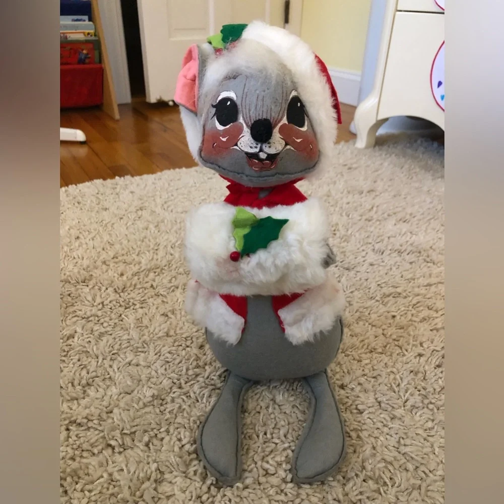 🎅🏽Vintage Annalee Christmas Girl Mouse: 1965